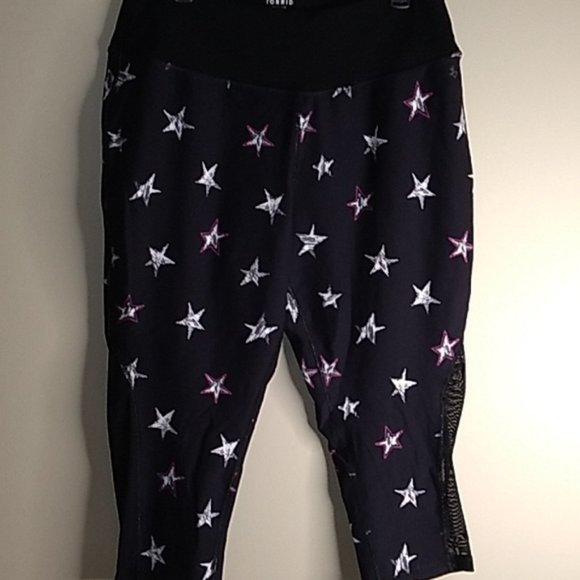 COPY - TORRID ACTIVE CROPPED CAPRI PANTS SIZE 2 STARS - Picture 1 of 7